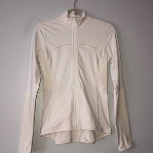 WHITE LULULEMON ZIP UP
